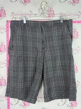Retrofit Gray Checked Pants with Gold Accent Label